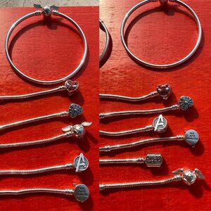 1pcs Pandora Spider-Man 19cm Avengers 18cm Bracelet Silver